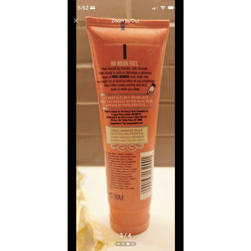 Soap & Glory Heel Genius Foot Cream - Vibrant Pink 4.2 Oz New
